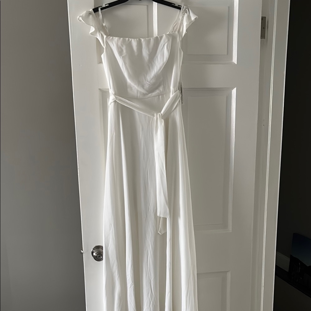 Elegant White Off-Shoulder Dress